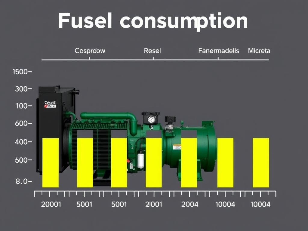 Fuel consumption of a diesel generator per hour example calculationфото